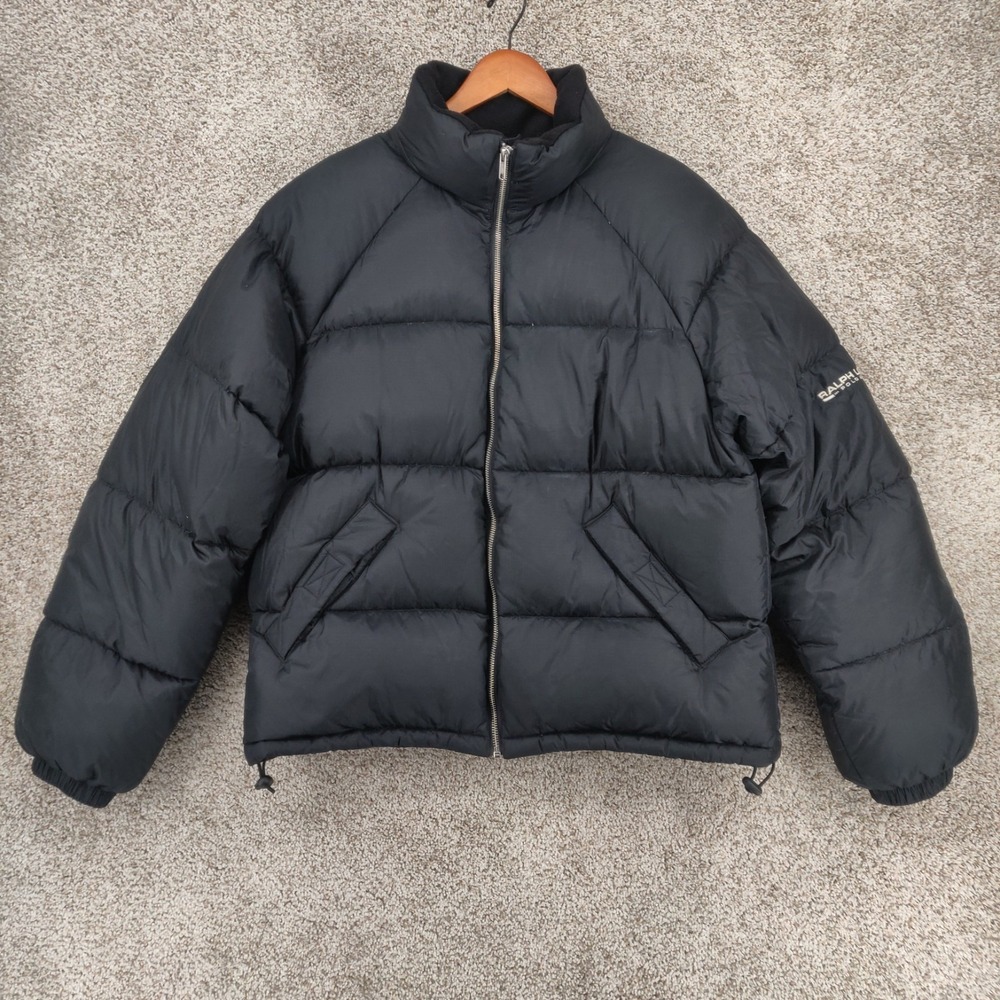 Vintage Polo Ralph Lauren Jacket Mens Large Black Puffer Down Jeans Co